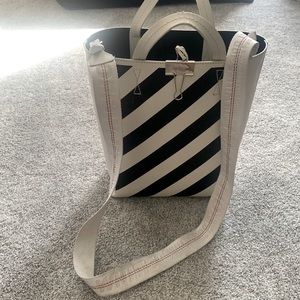 Off-white tote with shoulder strap
